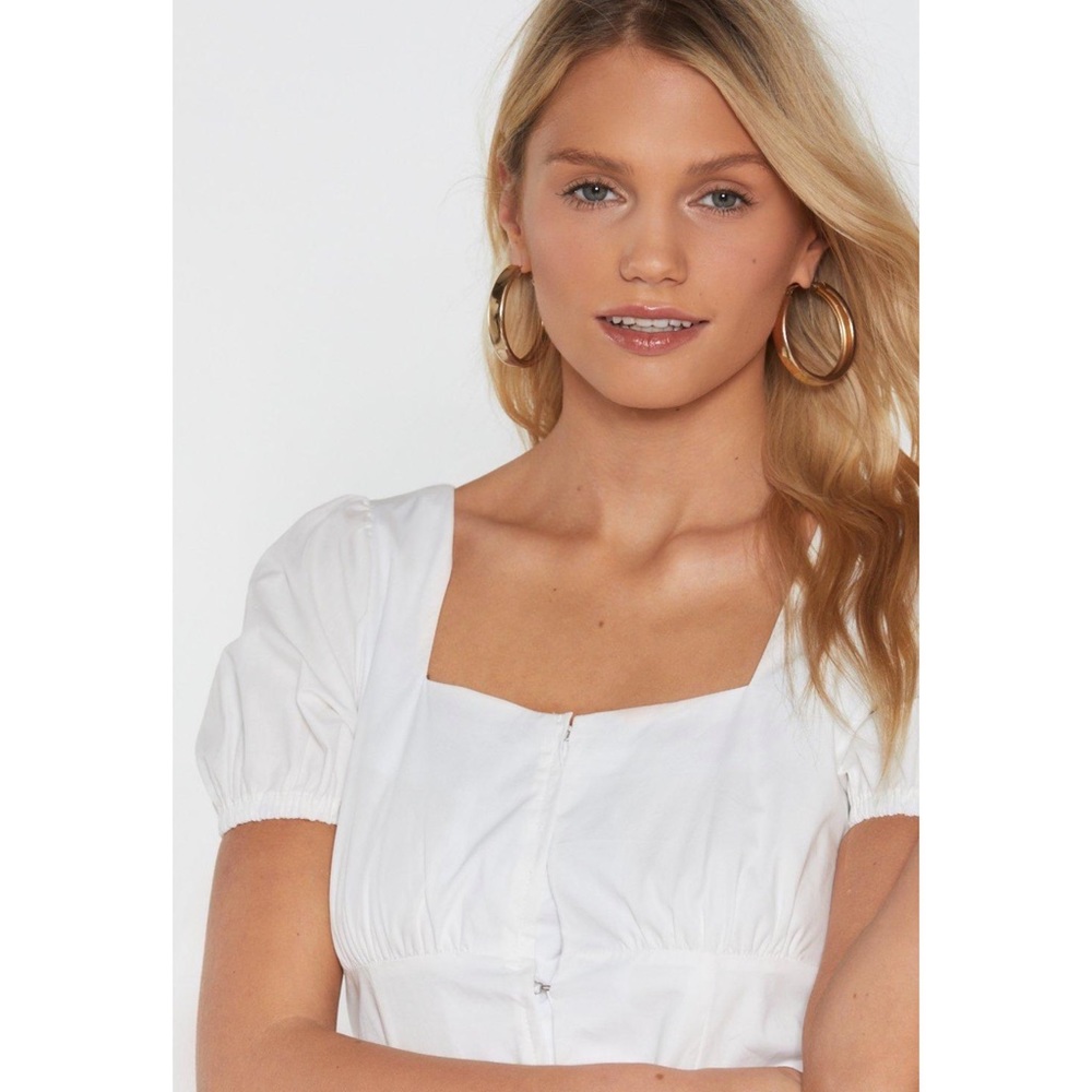 NWT Nasty Gal White Hook You In Mini Dress 4